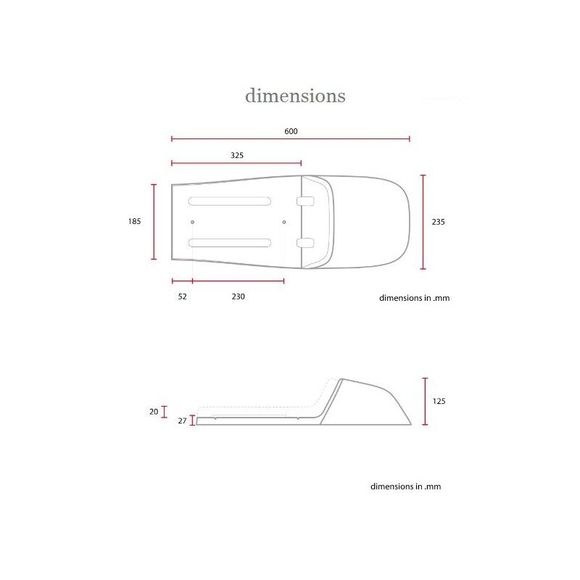 Brazoline CAFE RACER FC Universal comfort saddle - BlackRef: Scr3Fc
