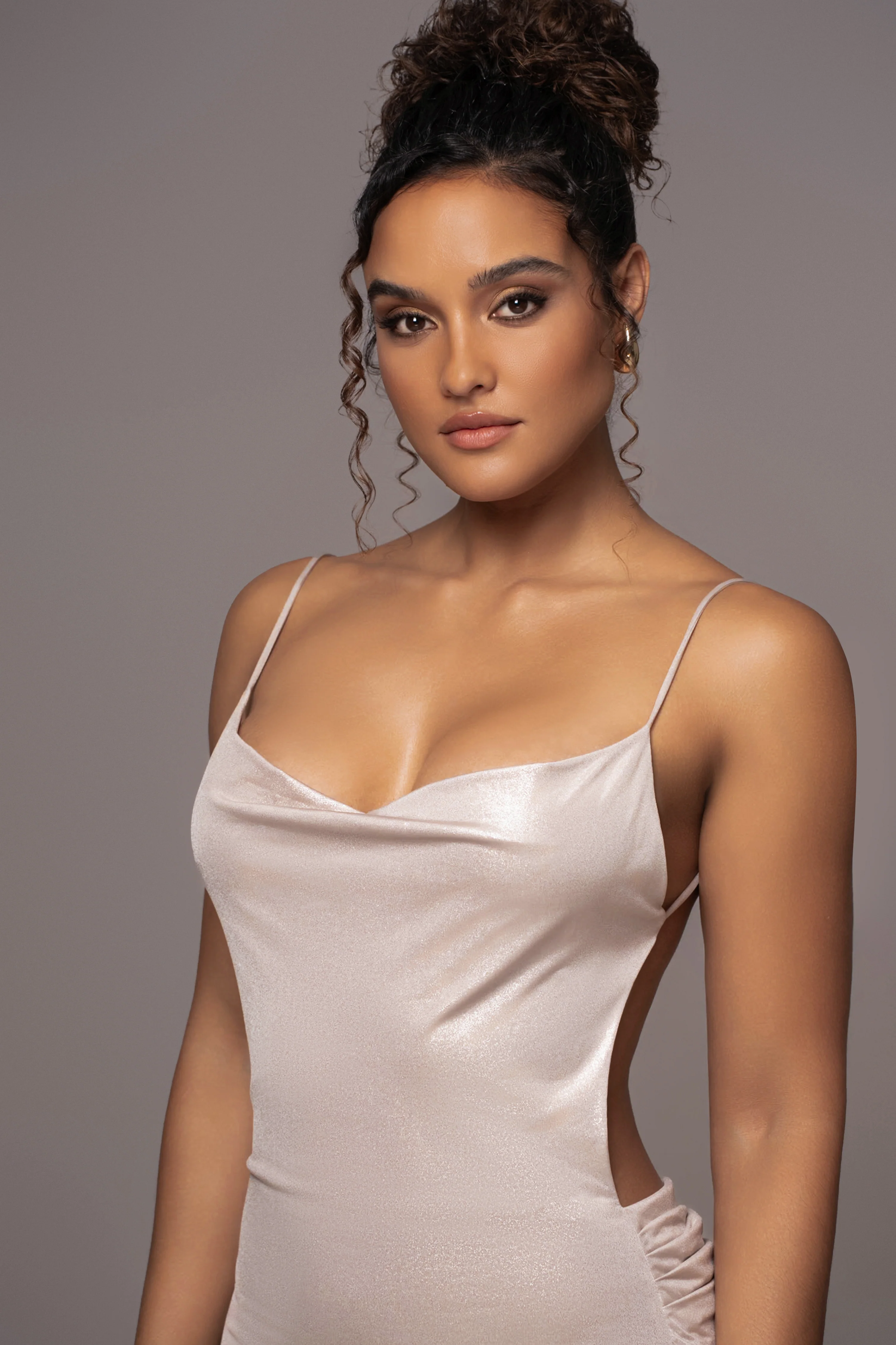Champagne Heart of Gold Maxi Dress
