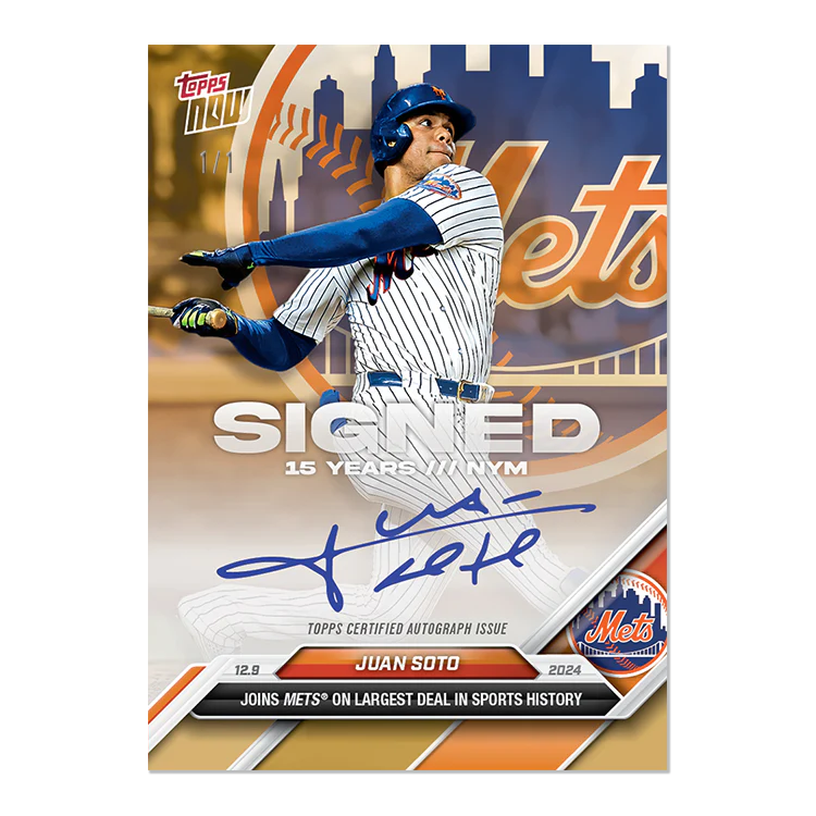 Juan Soto - 2024 MLB Topps NOW® Card OS-8 - LOOK FOR AUTOS