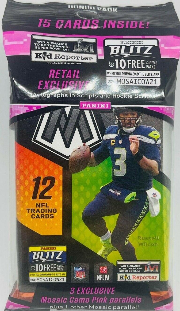 2021 Panini Mosaic Football Cello Multi 12-Pack