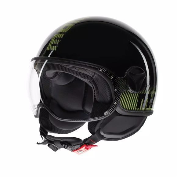 Momo Design FGTR CLASSIC jet helmet - Black / YellowRef: MM0166