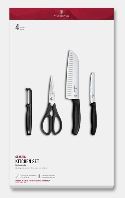 Classic Kitchen Set, 4 Pieces, 17 cm