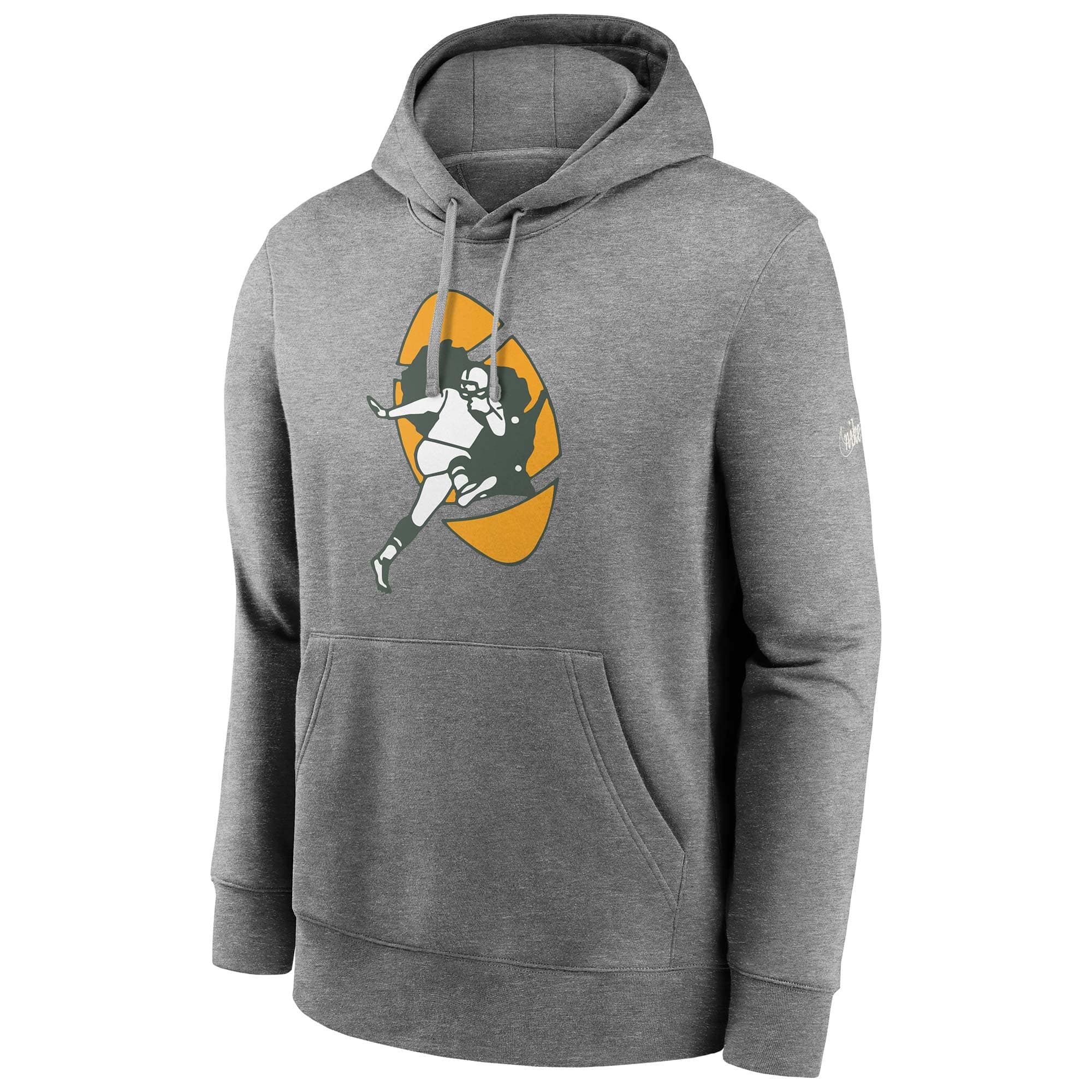 Green Bay Packers Rewind Logo Nike Club NFL Hoodie Gray