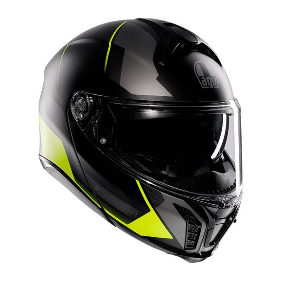 Casque modulable AGV TOURMODULAR - PERCEPTION - Noir / JauneRef : AG1049