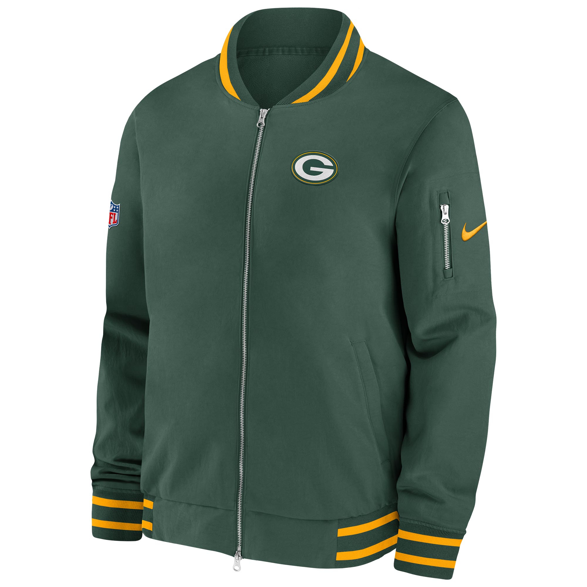 Green Bay Packers NFL Sideline Nike Coach Bomber Jacket