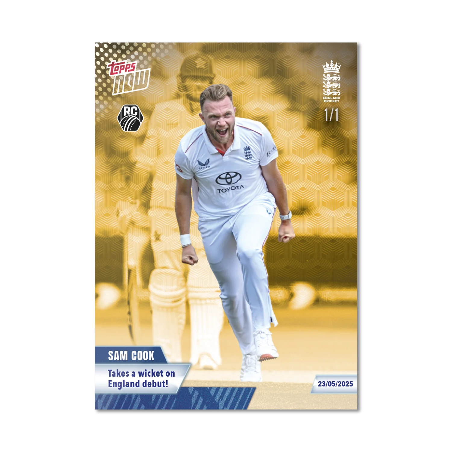 Sam Cook - 2025 ECB Topps NOW® Card 6 - PR: 19