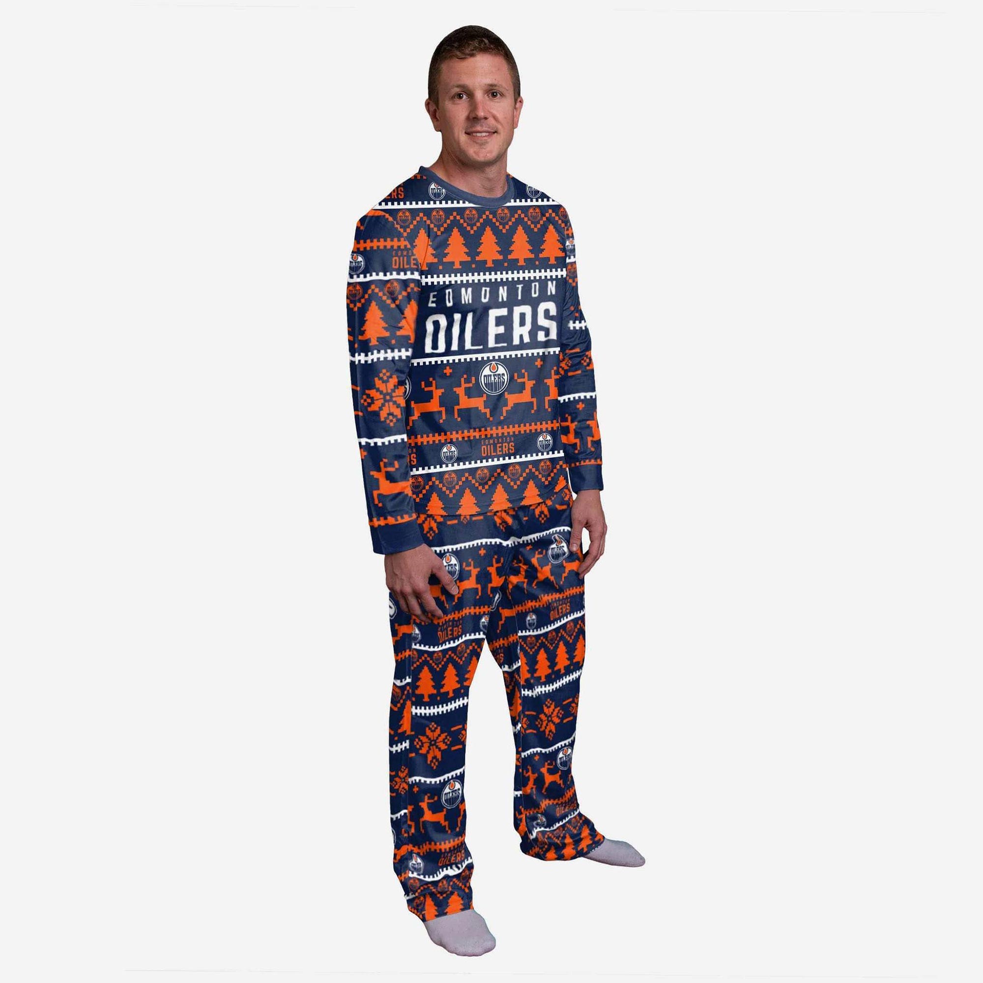 Edmonton Oilers NHL Holiday Pajamas Set (2-Piece)