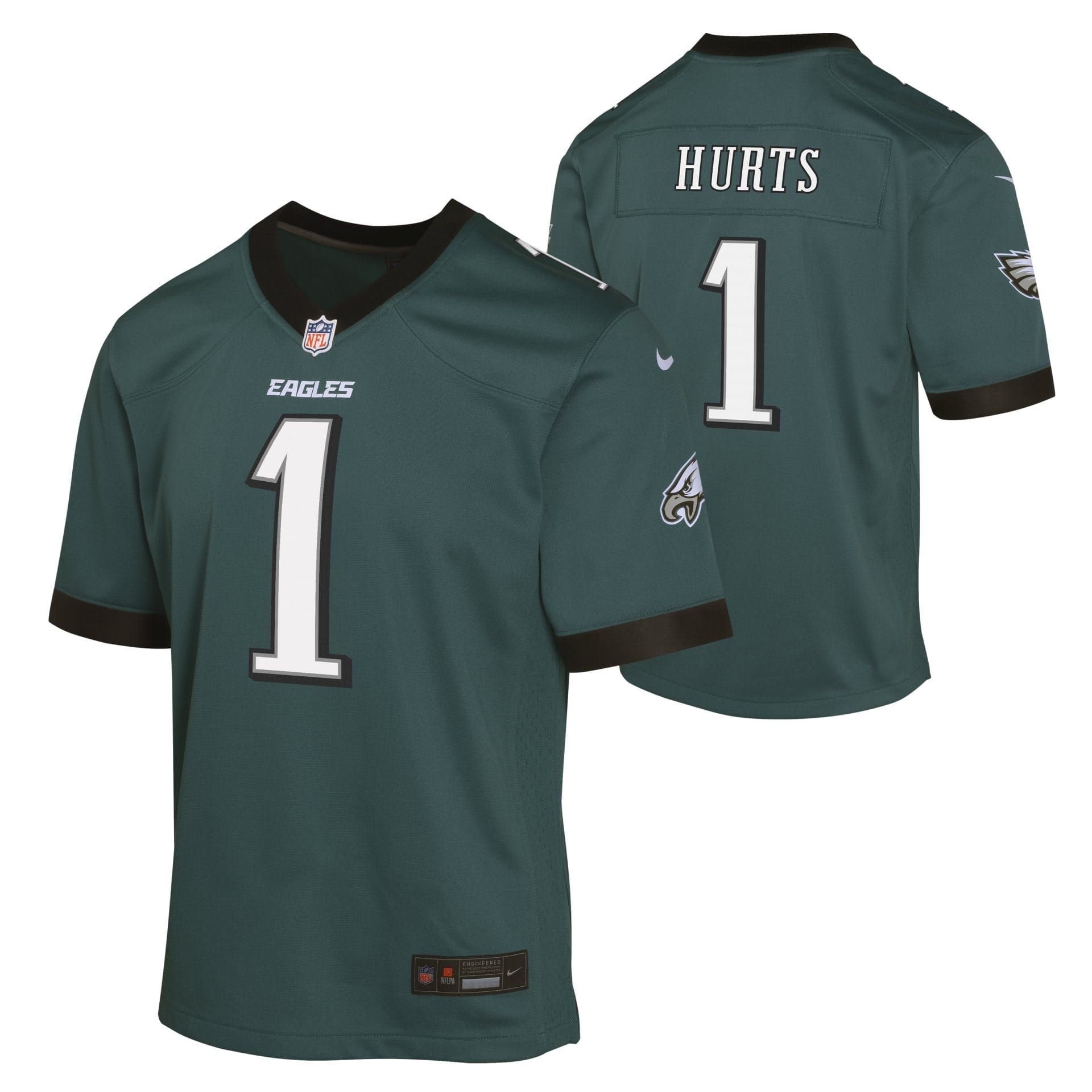 Jalen Hurts #1 Philadelphia Eagles Game NFL Jersey Green (YOUTH)