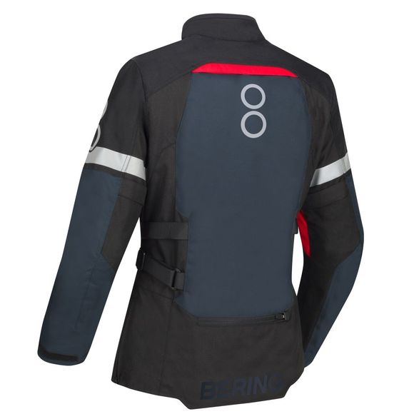 Bering LADY HALIFAX Motorcycle Jacket - Grey / RedRef: BR1634