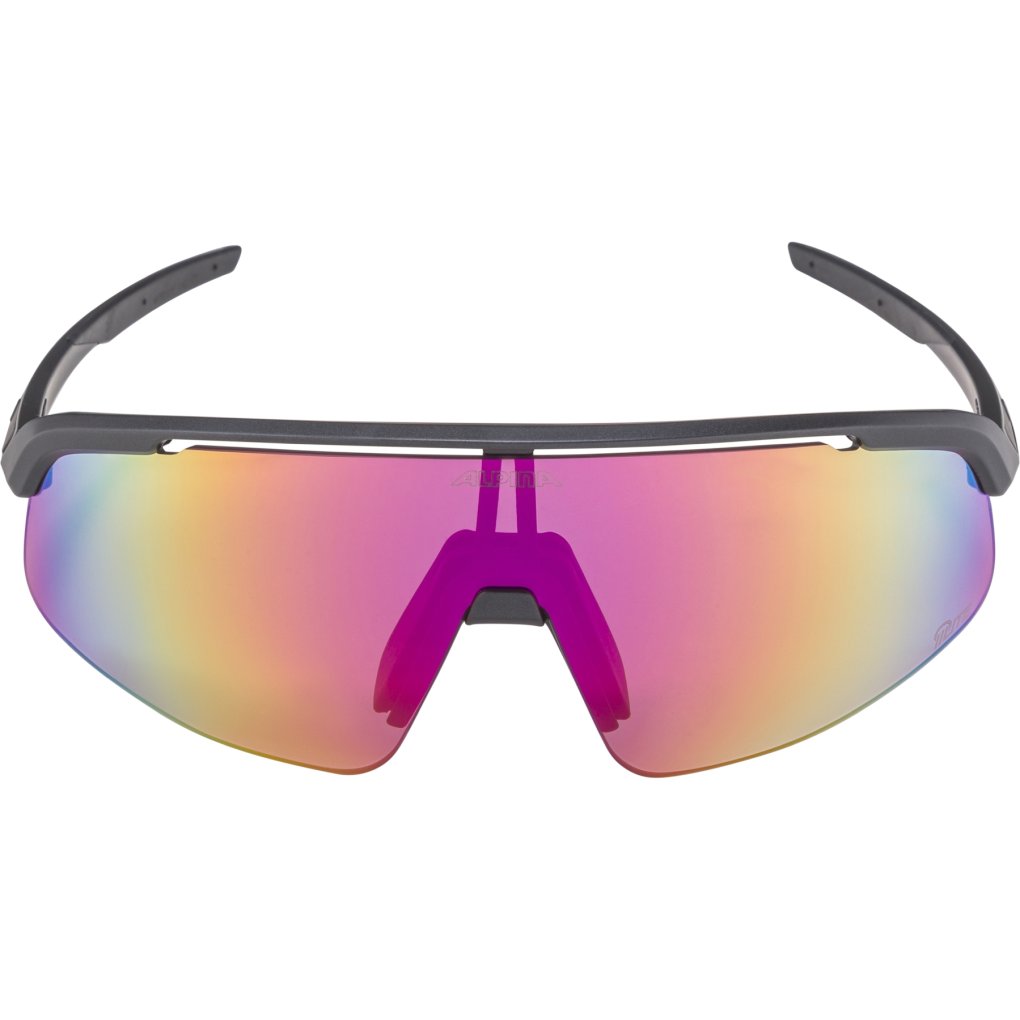 Alpina Turbo Pro S Q-Lite Glasses - black-metallic matt/mirror pink