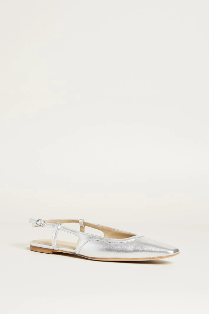 Low slingbacks - SILVER