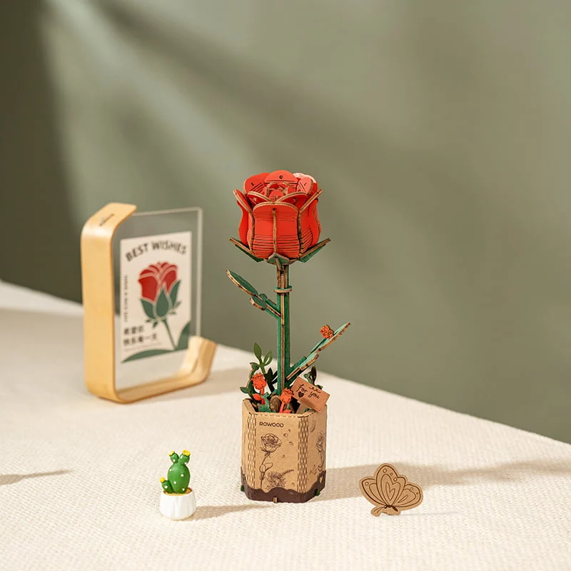 ROWOOD Red Rose Robotime TW042