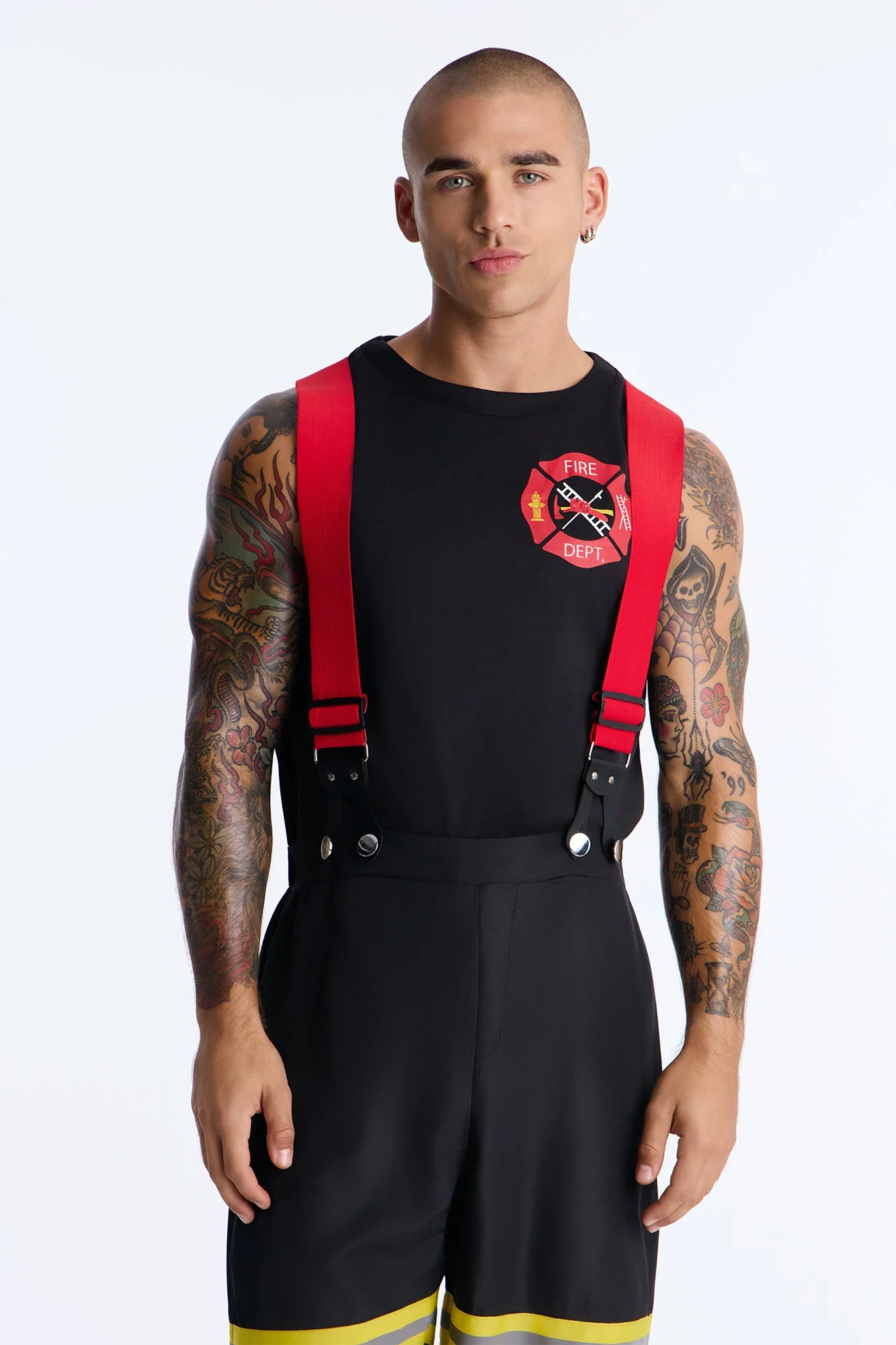 Burning Up 3 Piece Costume Set - Black/Red