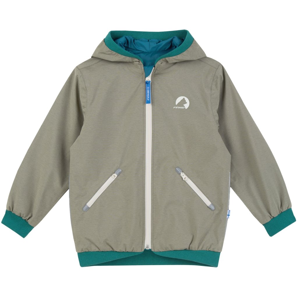 Finkid MUUTUVA Rain Jacket Kids - vetiver/deep jungle