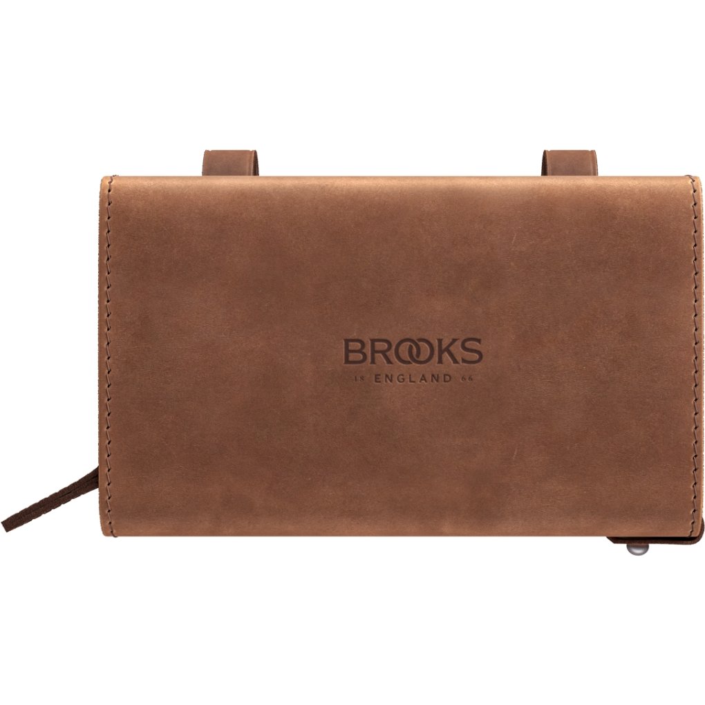 Brooks D-Shaped Leather Saddle Bag - dark tan