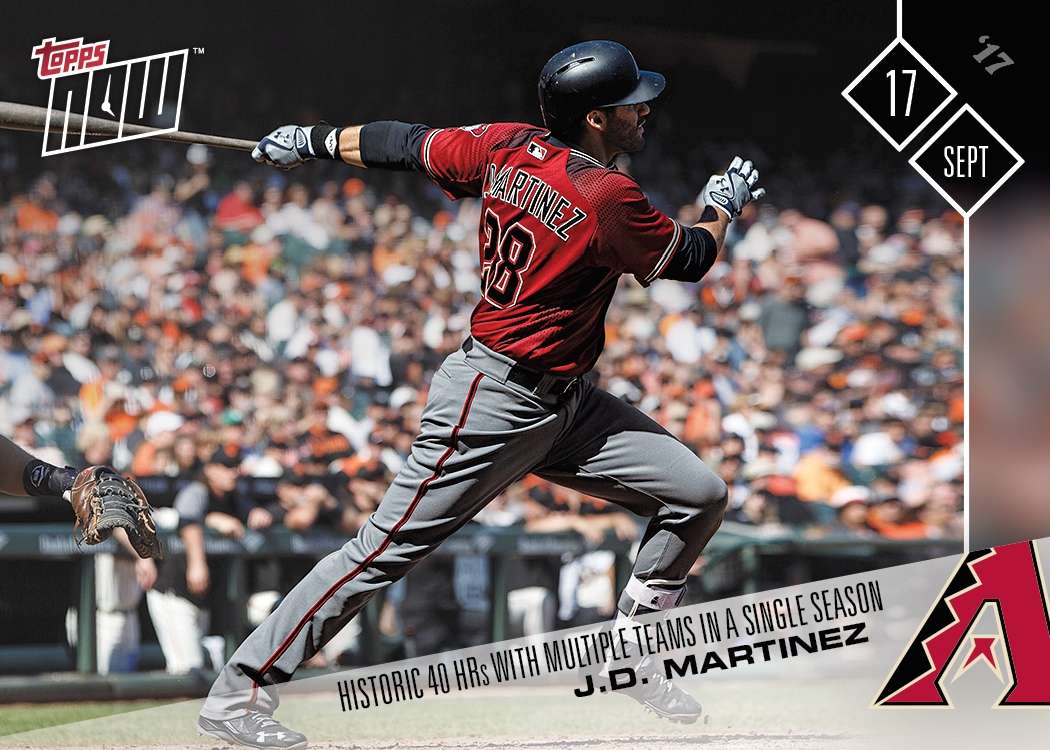 J.D. Martinez - 09/17/2017 TOPPS NOW® CARD 619 - Print Run: 167