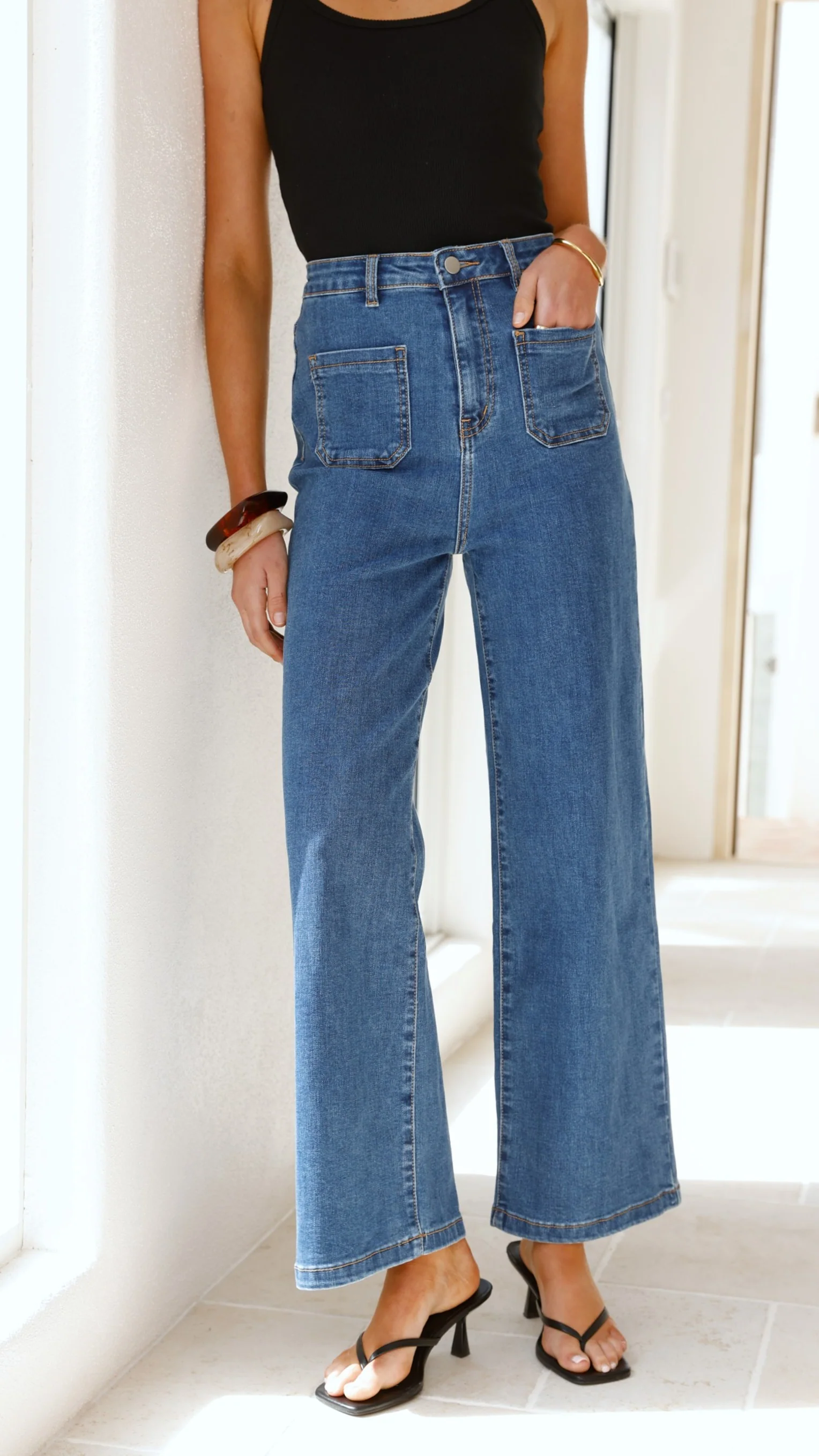 Macadrian Jeans - Mid Blue Denim