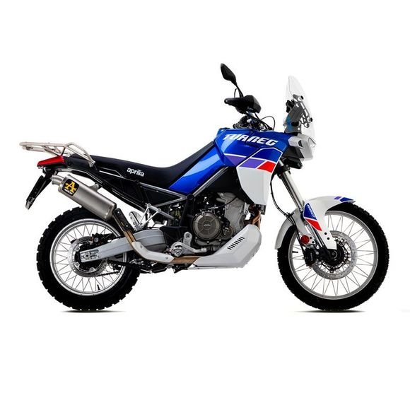 Silencieux Arrow Titane Indy-race embout acier - GrisAPRILIA 660 TUAREG 660 - 2021 - 2024Ref : AW0014