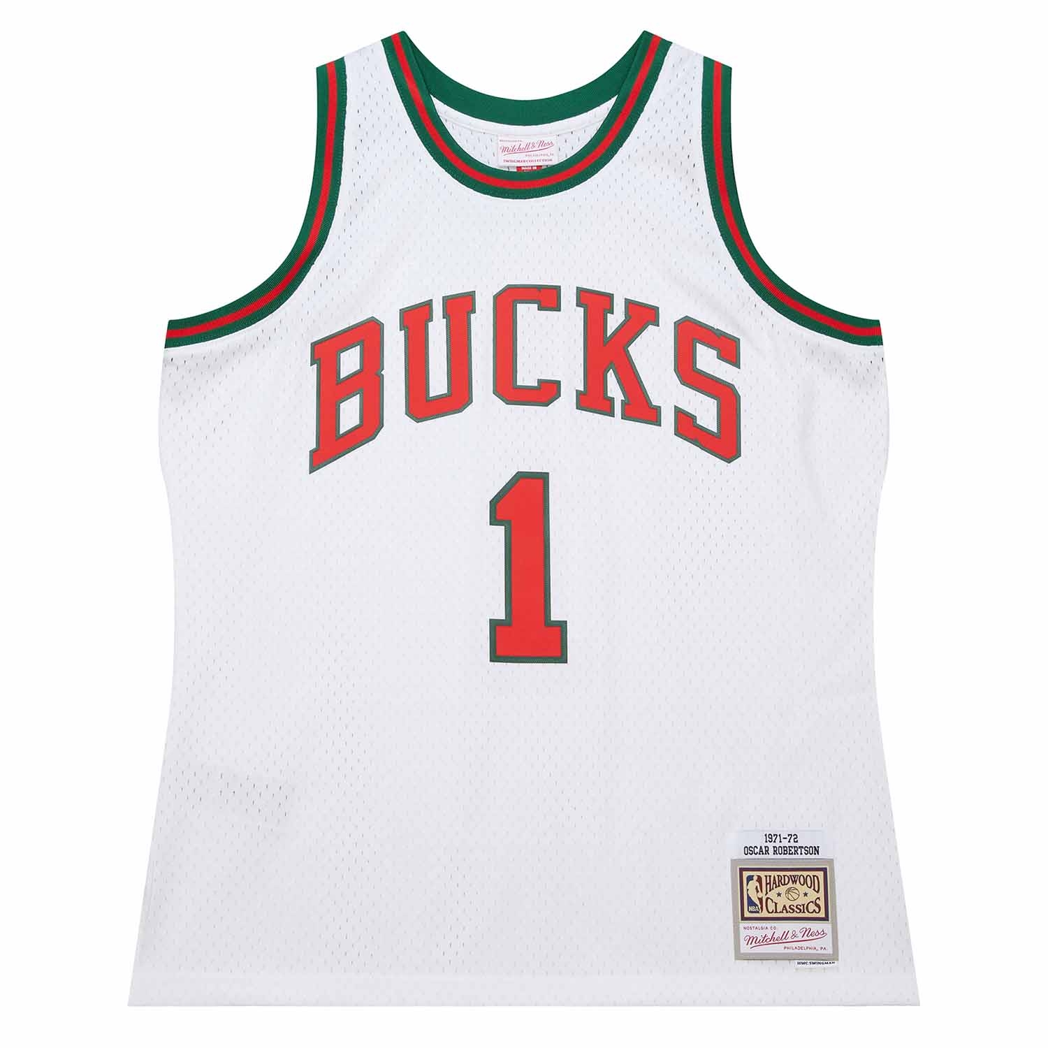 Oscar Robertson #1 Milwaukee Bucks 1971 Swingman NBA Jersey White