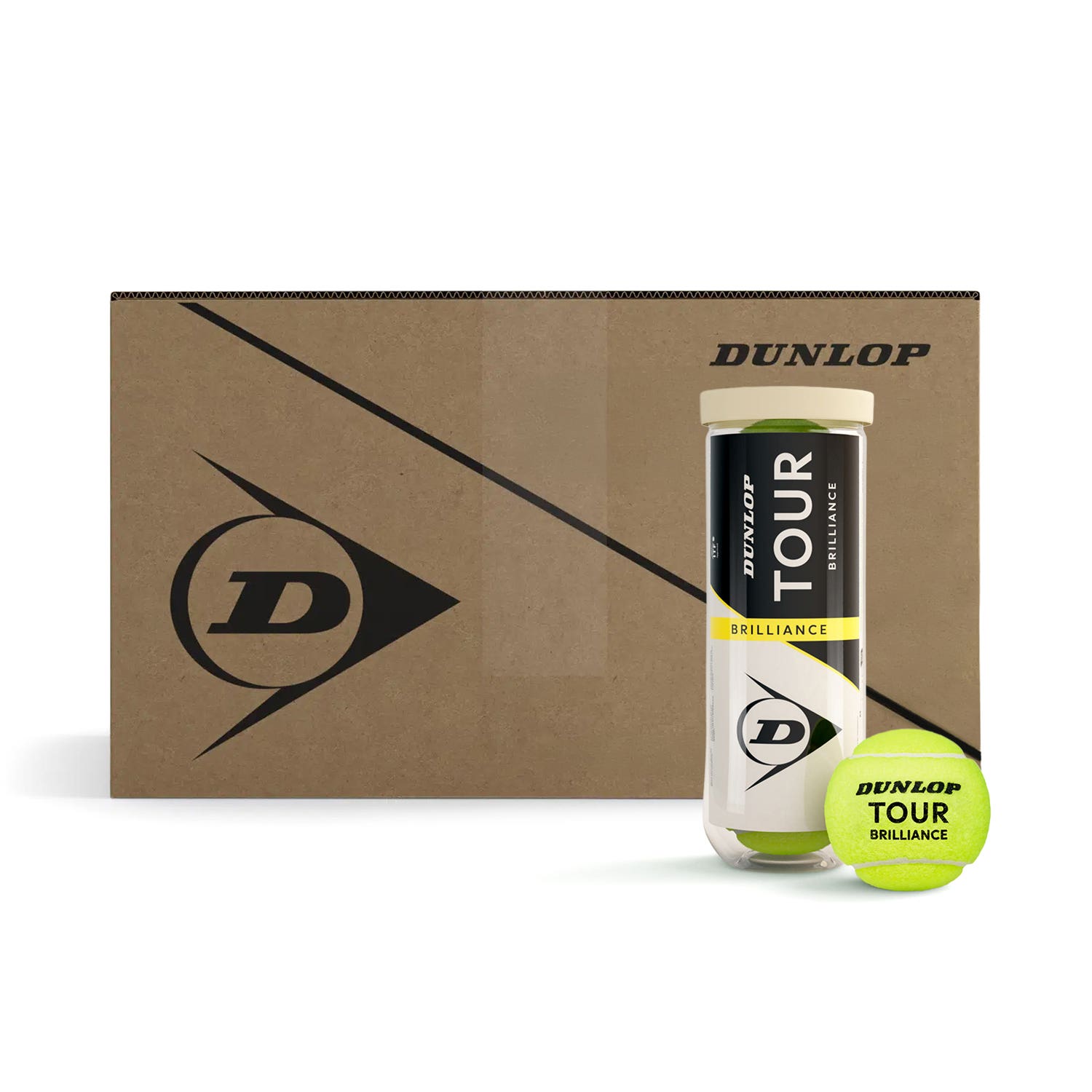 BOX OF 24 CANS X 3 BALLS DUNLOP TOUR BRILLIANCE 3PET
