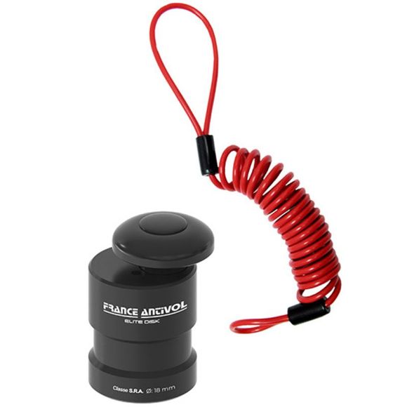 Anti -theft france anti -theft locking Elite SRITE disk - 18 mm + universal recall cordRef: Fav0005 / Fabd1018Sra