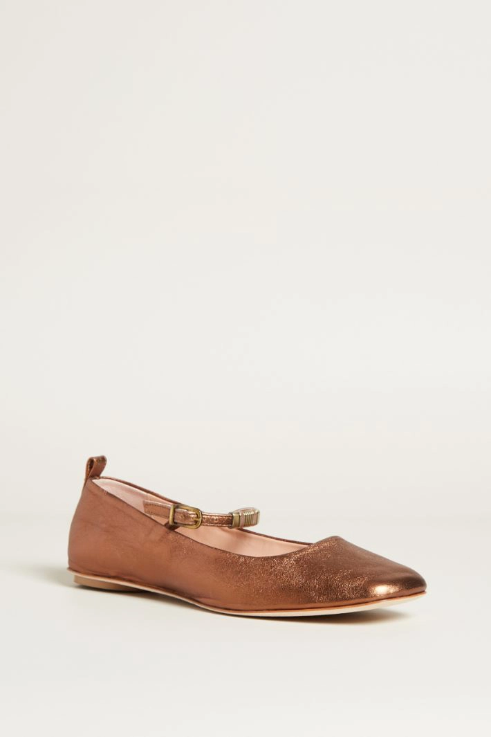 Ballerinas with details - BRONZE