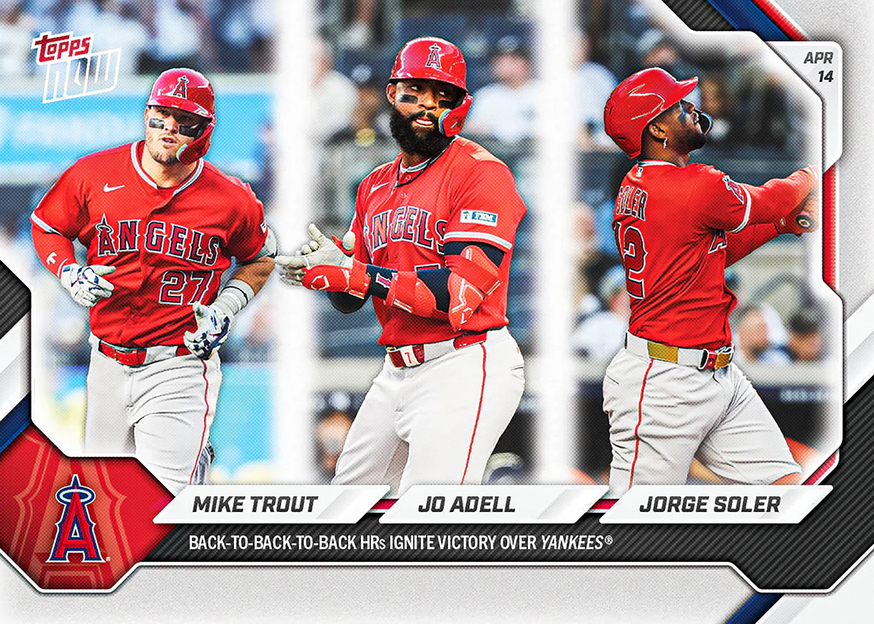Mike Trout / Jo Adell / Jorge Soler - 2026 MLB Topps NOW® - Card 85 - PR: 1189