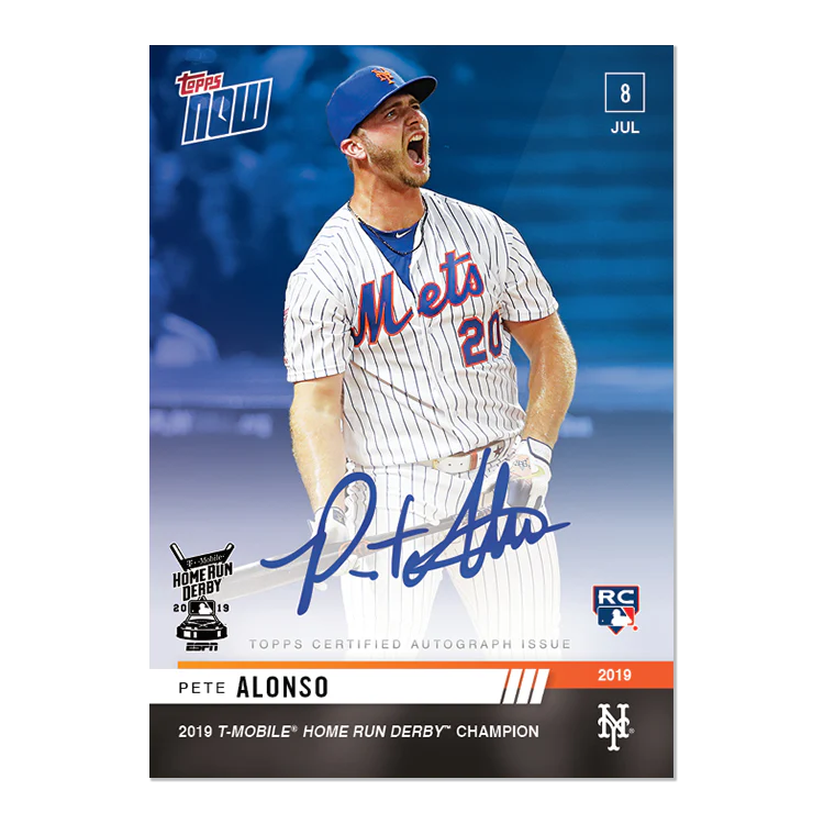 On-Card Autograph # to 49 - Pete Alonso - MLB TOPPS NOW® Card 493B