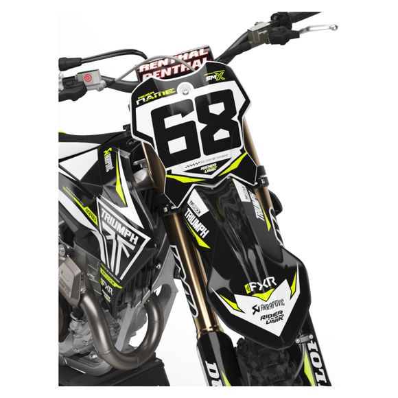 Kit déco RiderUnik FACT - Blanc / NoirTRIUMPH 250 TF 250-E - 2025 - 2026Ref : RU2641 / TRI-FACT-3