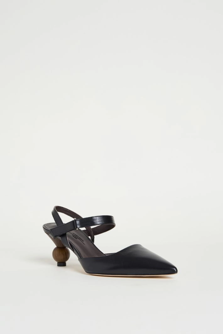 Boule heel slingbacks - BLACK