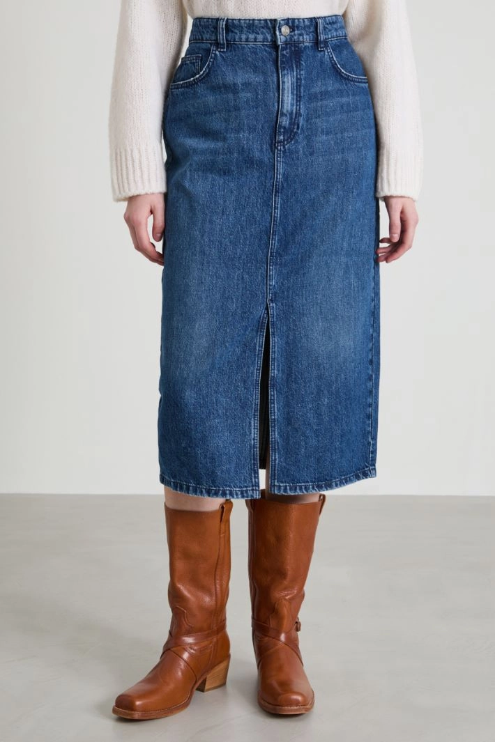 Denim skirt - BLUE