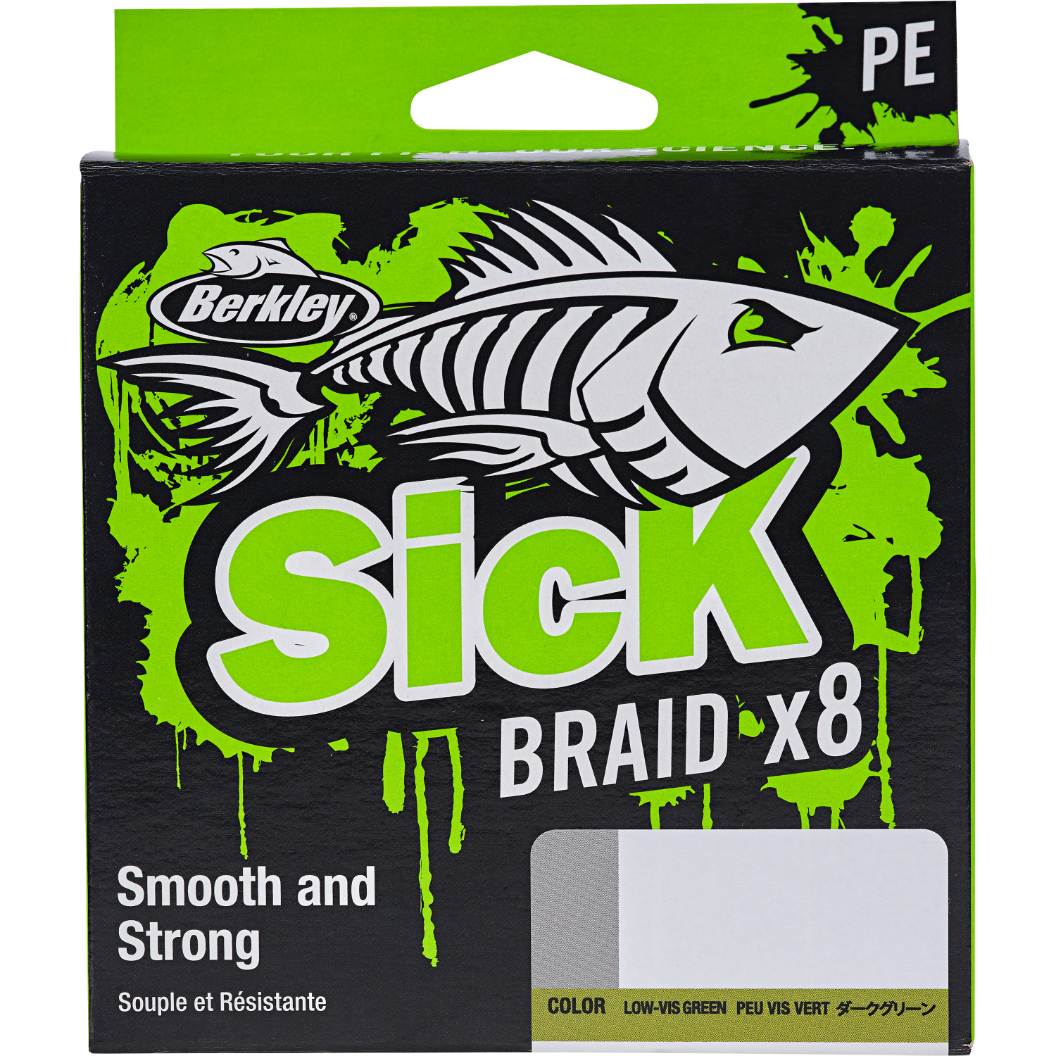 Berkley Fishing Line Sick Braid (150m, Hi-Viz Yellow)