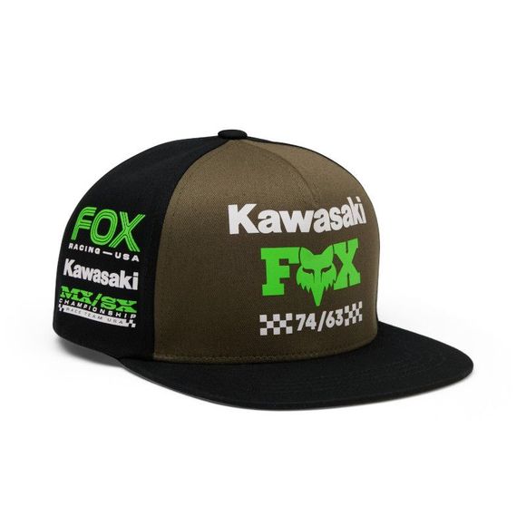 Fox KAWASAKI SNAPBACK CAP - Kids BlackRef: Fx6413 / 38296-001-Os