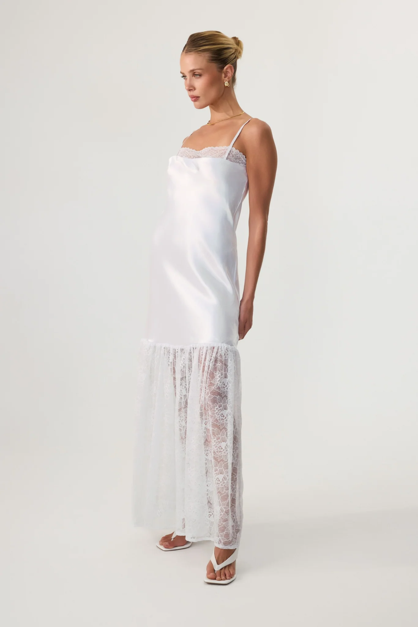 Catalina Maxi Dress White - Eco-Certified