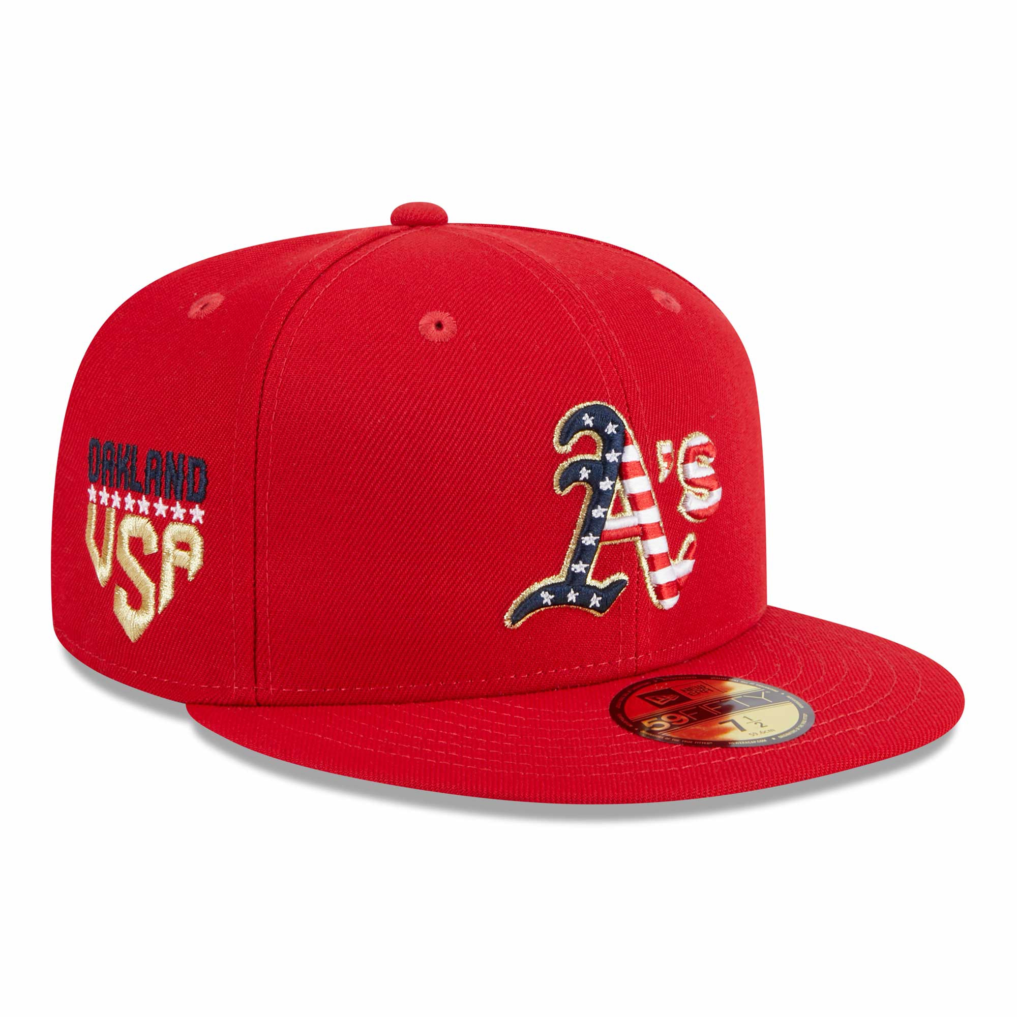 Oakland Athletics 2023 MLB Authentic 4th of July New Era 59FIFTY Fitted Cap