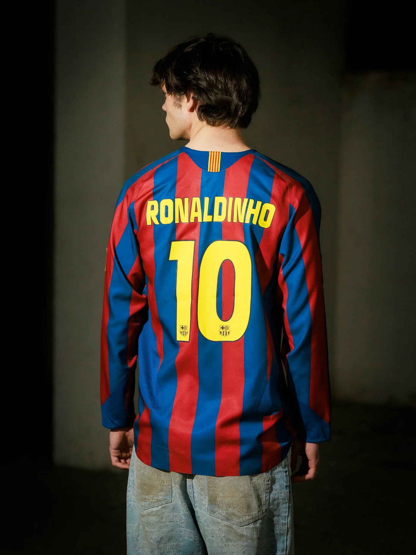 Ronaldinho Fc Barcelona 2005/06 Reissue Long Sleeve Jersey