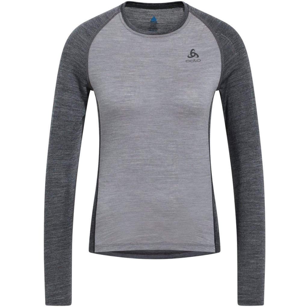 Odlo Performance Wool 150 Long-Sleeve Base Layer Top Women - grey melange - dark grey melange