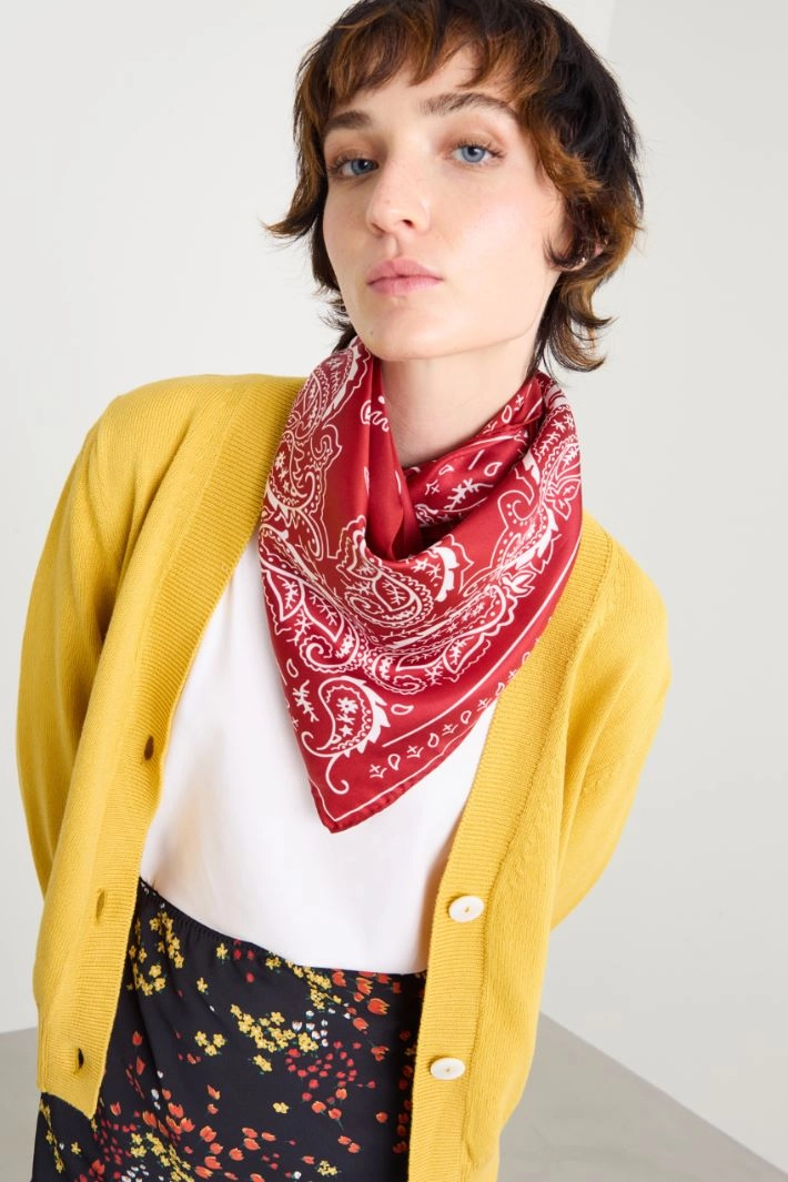 Silk scarf - BORDEAUX