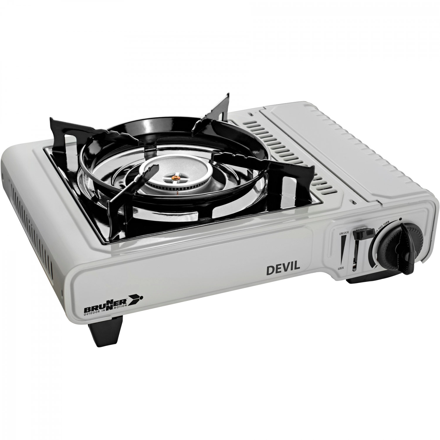 Cartridge cooker with piezo ignition