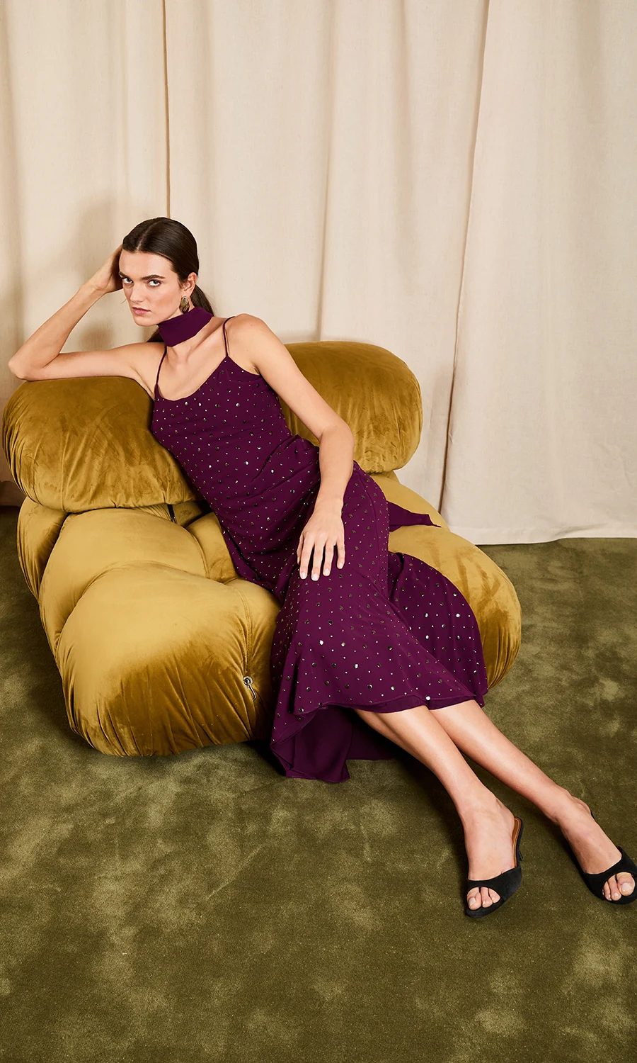 Lunetta Dress-Dark Purple