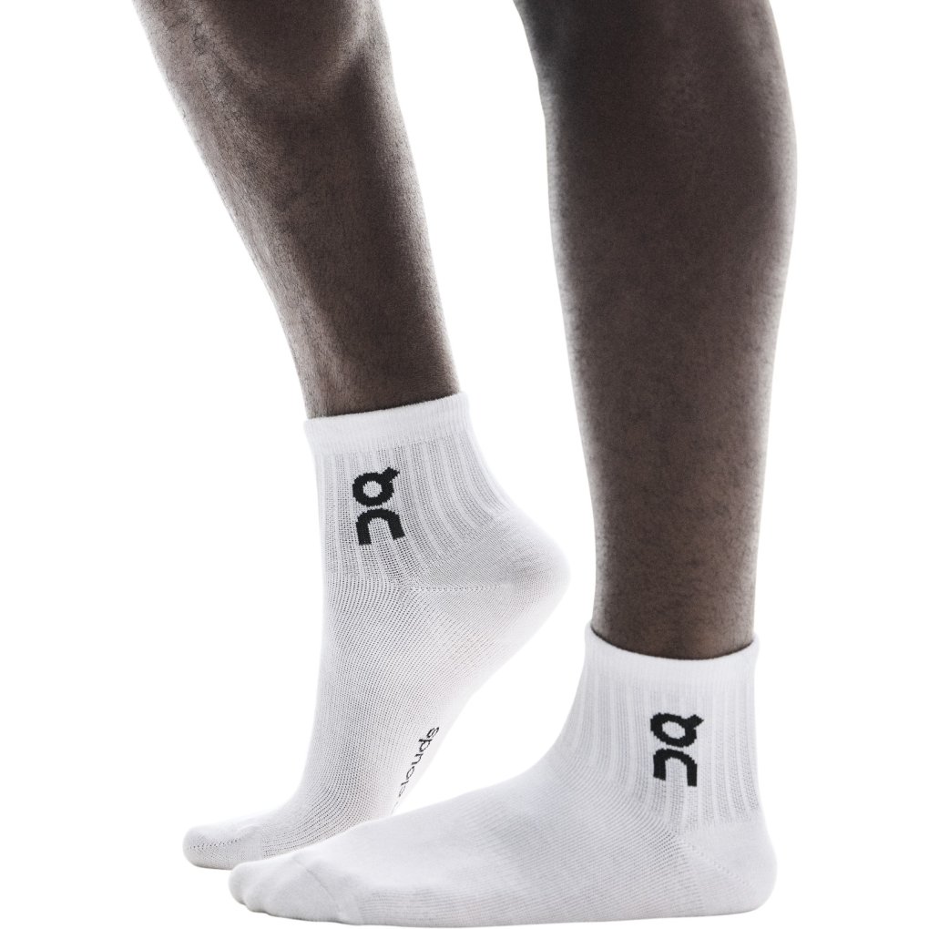 On Logo Mid Socks Unisex - 3-Pack - White