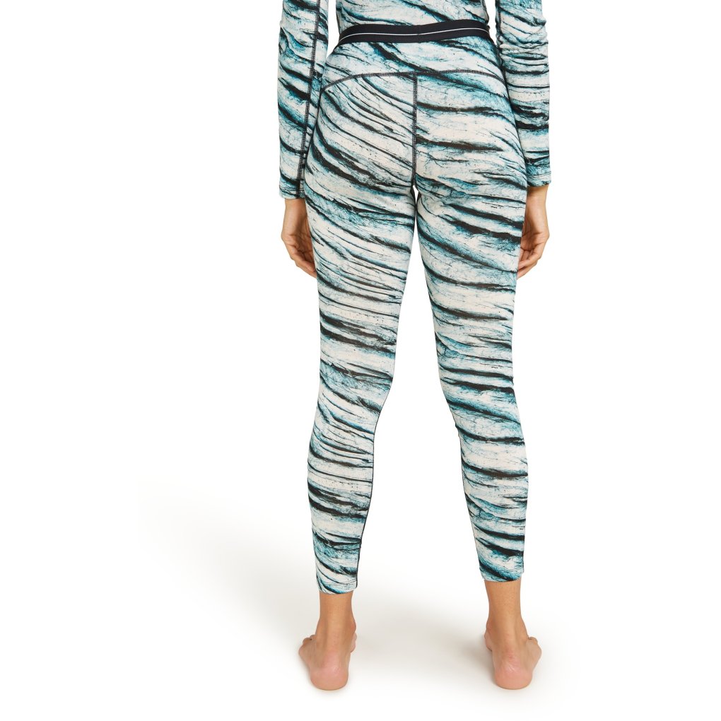 Icebreaker Merino 200 Oasis Thermal Leggings Protect Our Winter AOP Women - Snow AOP