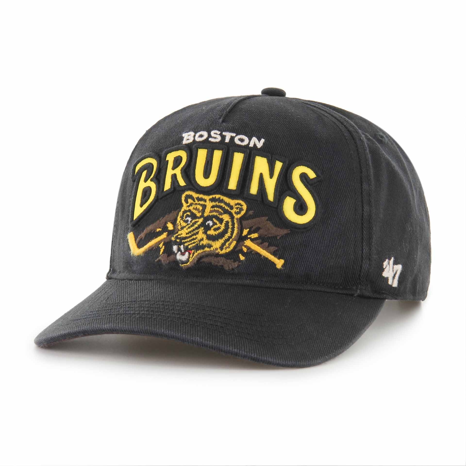 Boston Bruins Hitch Charlton '47 Adjustable NHL Cap Black