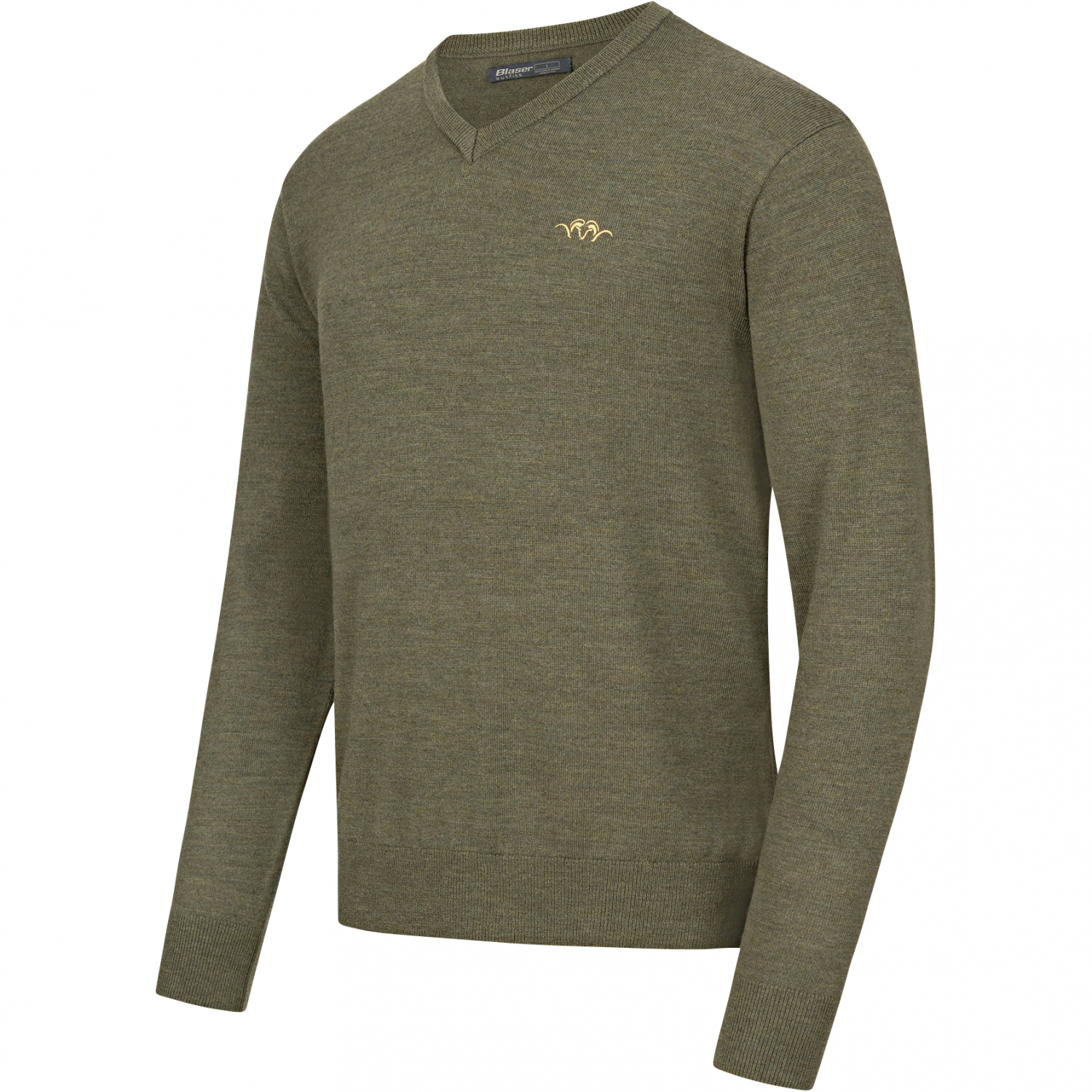Blaser V-Neck Merino Sweater Men (Dark Olive)