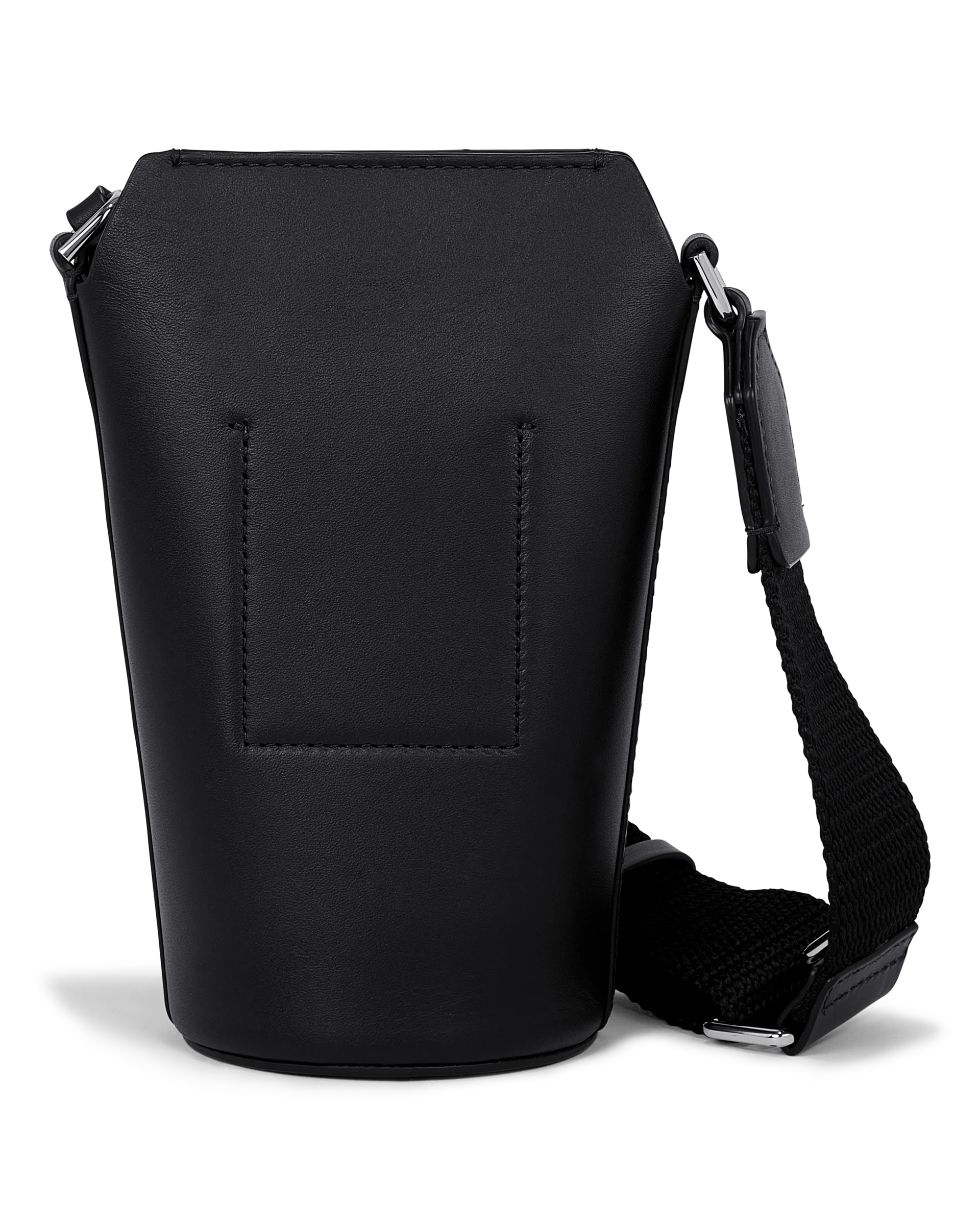 ECCO Pot Bag Umhängetasche aus Leder Schwarz 20,5X13,5X9,5 cm