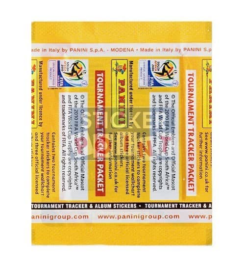 Panini World Cup 2010 Packet - Tournament Tracker UK