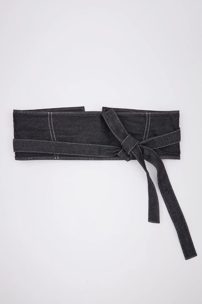Denim belt - BLACK