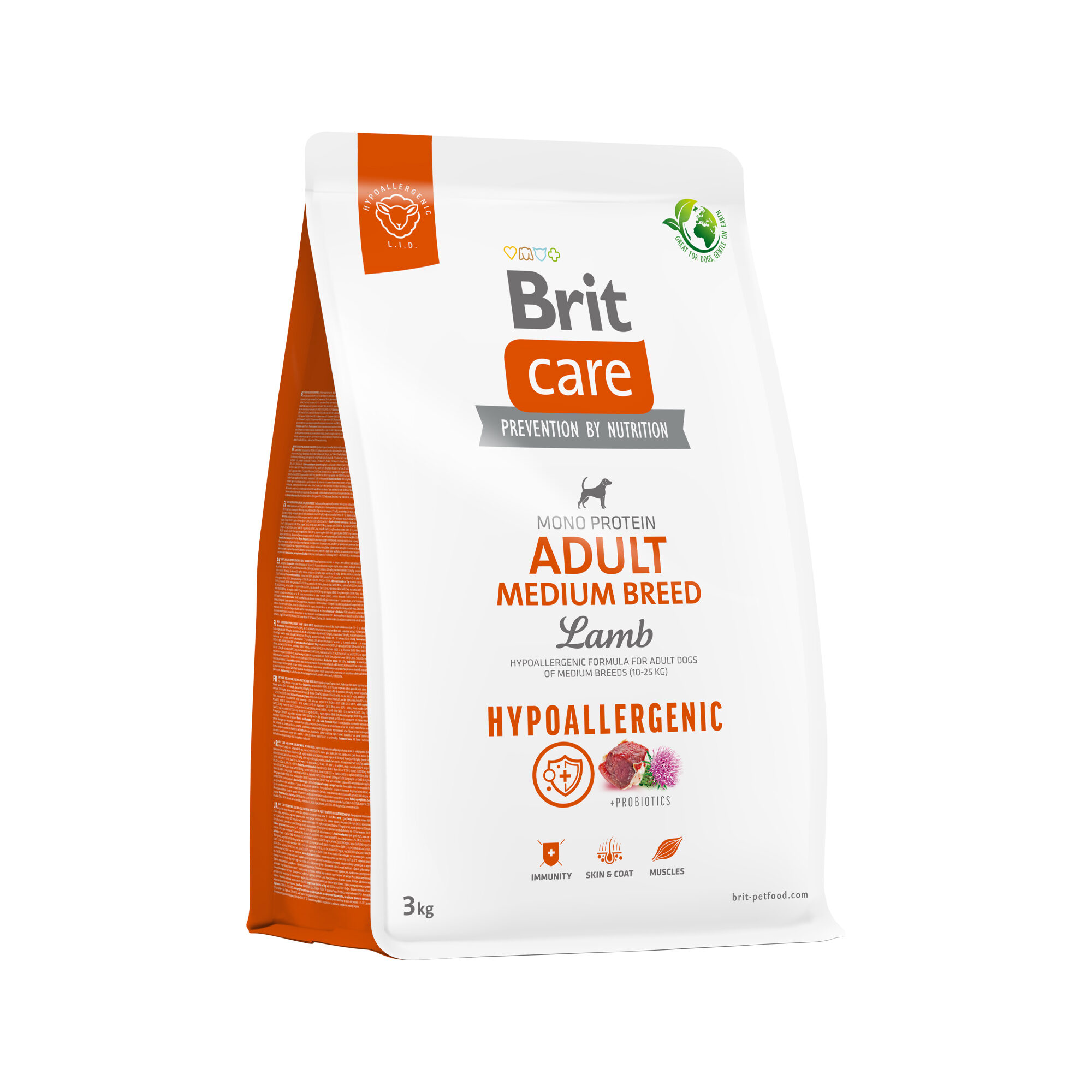 Brit Care - Dog - Hypoallergenic Adult Medium Breed - Lamb - 12 kg