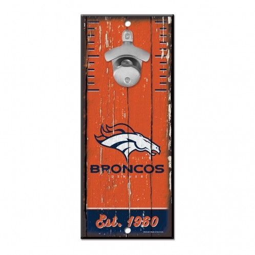 Denver Broncos NFL Bottle Opener Sign