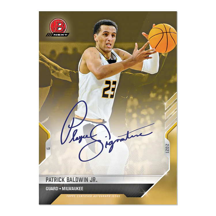 On-Card Auto # to 1 - Patrick Baldwin Jr.- 2021 Bowman NEXT TOPPS NOW® Basketball Card 5F